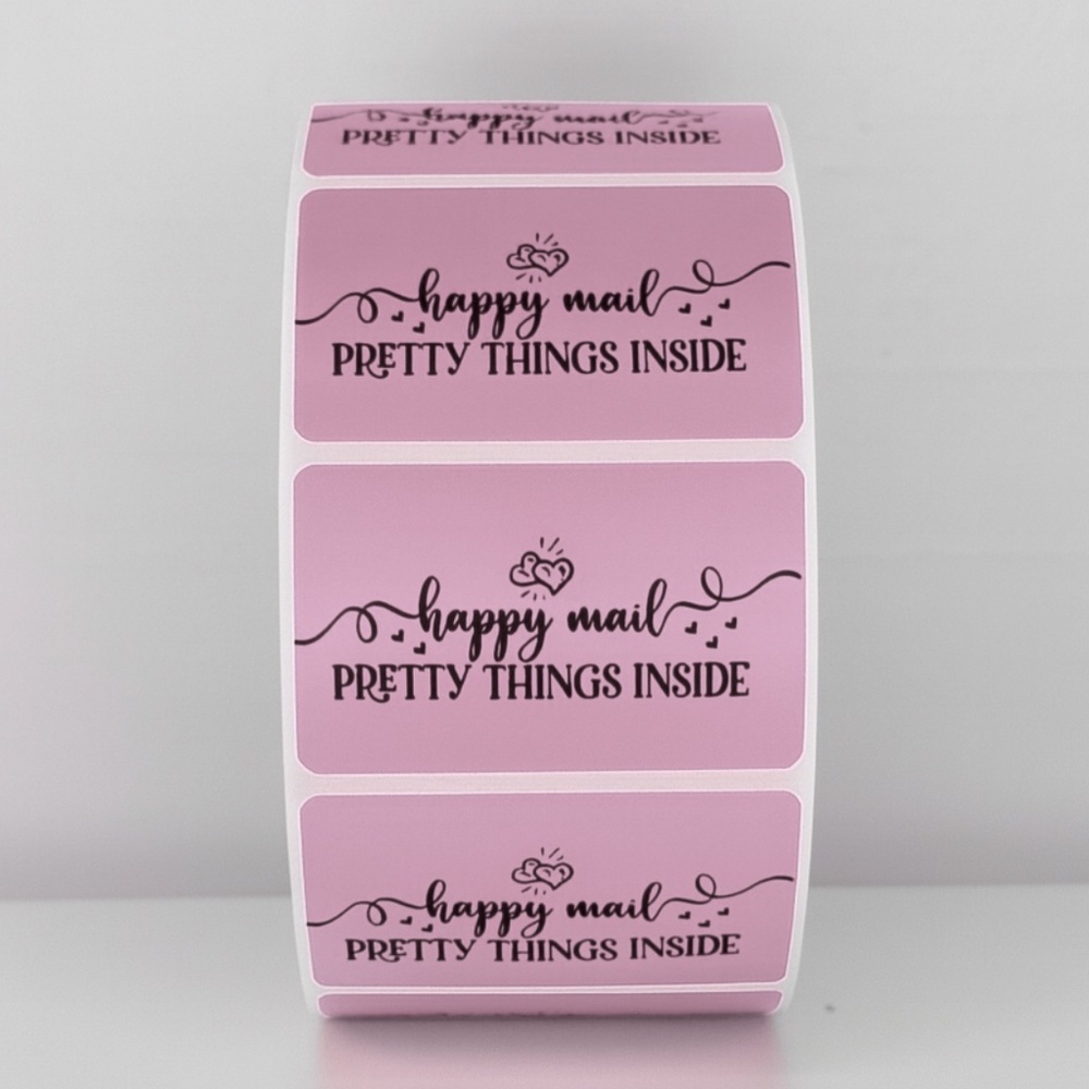Happy Mail Stickers | Pretty Things Inside Labels | Cute Packaging stickers